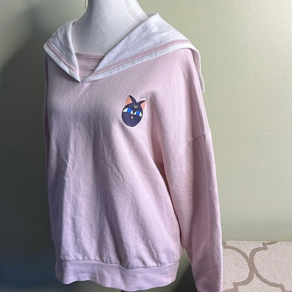Sailor Moon Chibi-Usa Schoolgirl Collar Girls Sweatshirt - Picture 5 of 14
